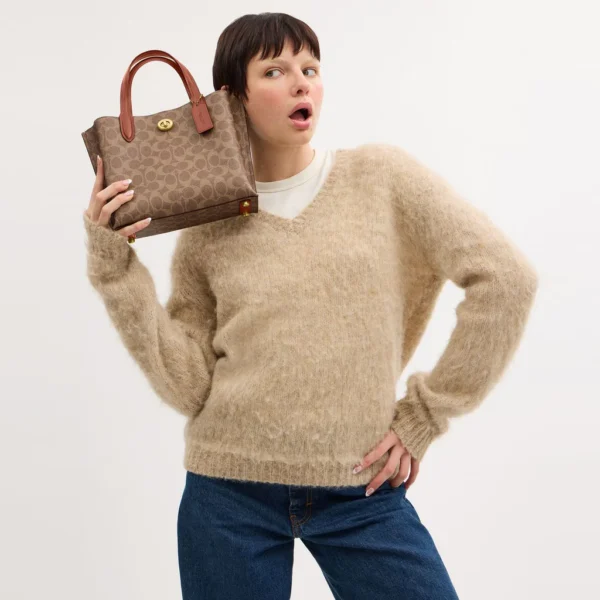 Coach Willow Tote Bag 24 In Signature Canvas