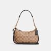 Coach Teri Shoulder Bag In Signature Canvas Khaki Black