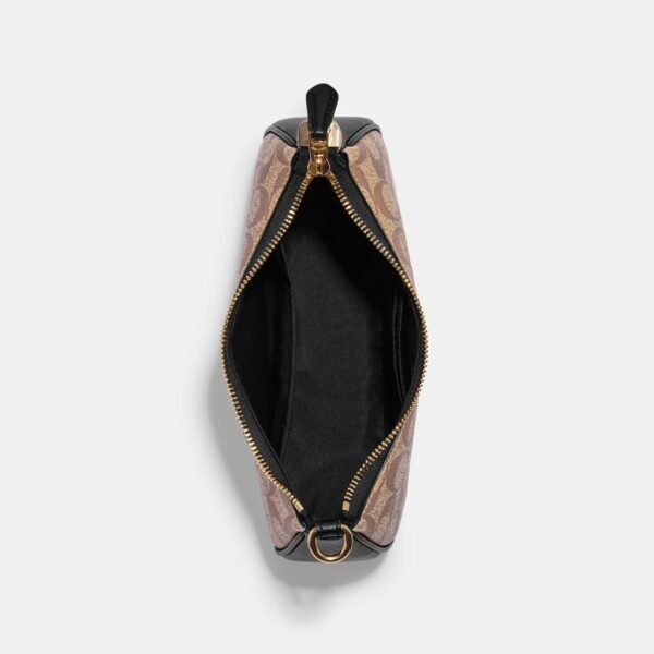 Coach Teri Shoulder Bag In Signature Canvas Khaki Black