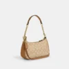 Coach Teri Shoulder Bag In Signature Canvas Khaki Saddle