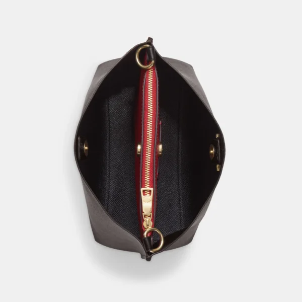 Coach Mollie Bucket Bag 22 In Signature Canvas Brown Black