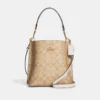 Coach Mollie Bucket Bag 22 In Signature Canvas Light Khaki Chalk
