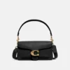 Coach Tabby Shoulder Bag 26 refined pebble leather Black Gold