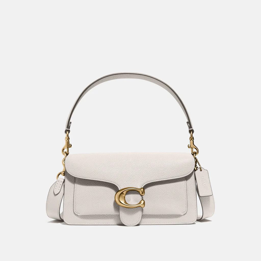 Tabby Shoulder Bag 26 refined pebble leather Chalk