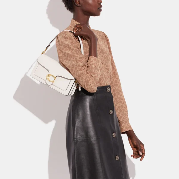 Coach Tabby Shoulder Bag 26 refined pebble leather Chalk