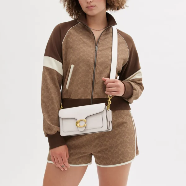 Coach Tabby Shoulder Bag 26 refined pebble leather Chalk