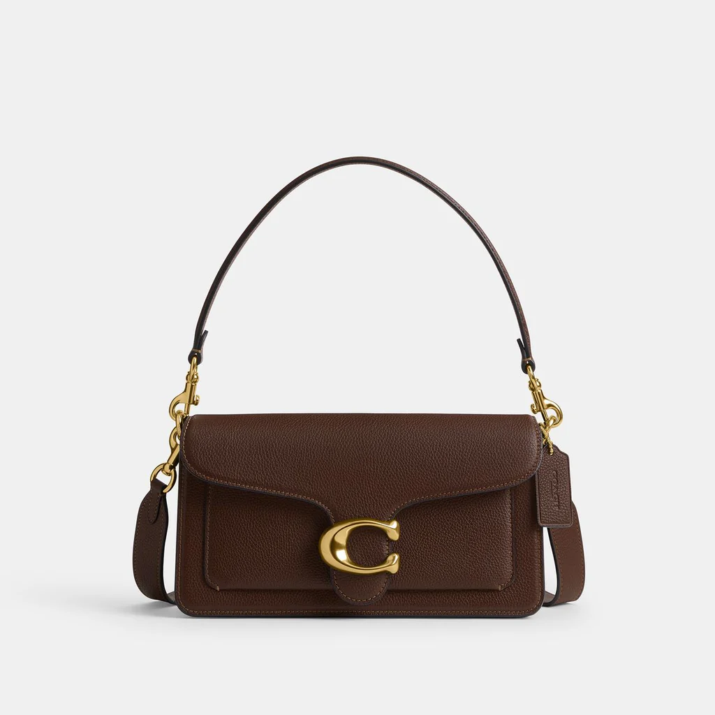 Tabby Shoulder Bag 26 refined pebble leather Maple Gold