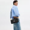 Coach Tabby Shoulder Bag 26 refined pebble leather Black Silver