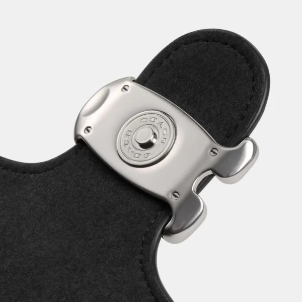 Coach Tabby Shoulder Bag 26 refined pebble leather Black Silver