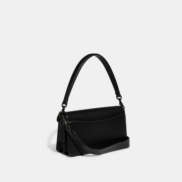 Coach Tabby Shoulder Bag 26 refined pebble leather Black Dark