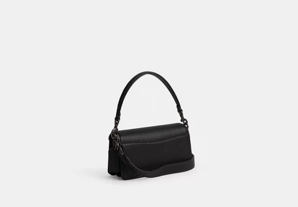 Coach Tabby Shoulder Bag 20 refined pebble leather Black