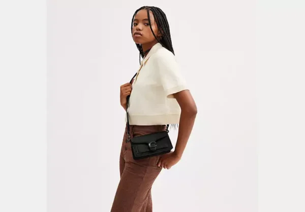 Coach Tabby Shoulder Bag 20 refined pebble leather Black