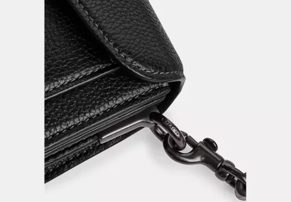 Coach Tabby Shoulder Bag 20 refined pebble leather Black