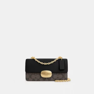 Eliza Flap Crossbody Bag In Signature Canvas Black