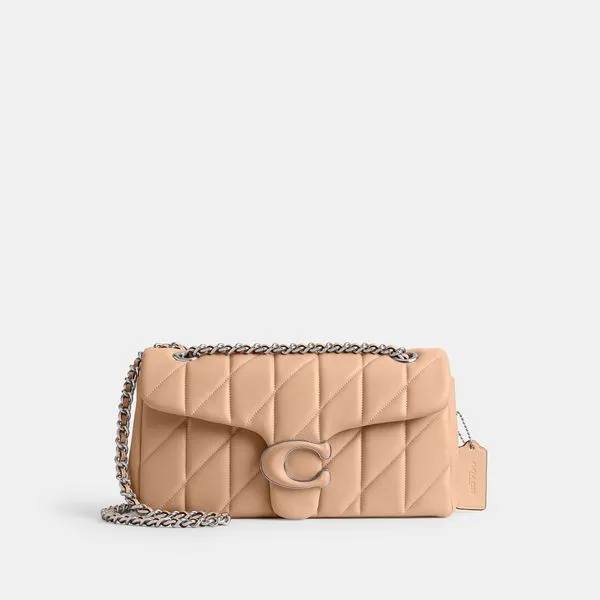 Tabby Shoulder Bag 26 With Quilting Nude