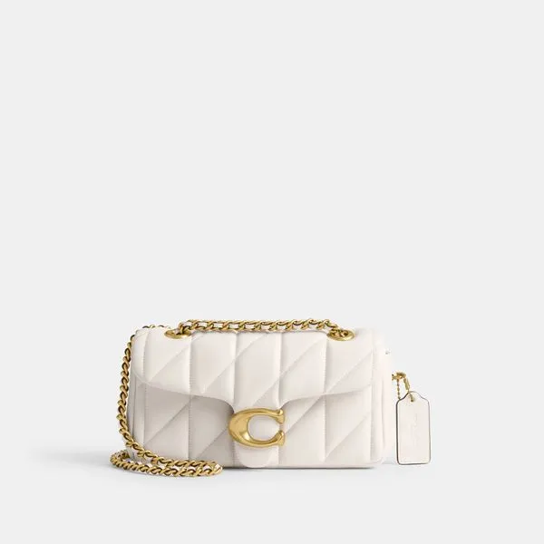 Tabby Shoulder Bag 20 With Quilting leather Chalk Gold