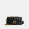 Coach Tabby Shoulder Bag 26 With Quilting Black Gold