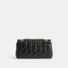 Coach Tabby Shoulder Bag 26 With Quilting Black Gold