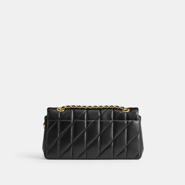 Coach Tabby Shoulder Bag 26 With Quilting Black Gold