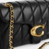 Coach Tabby Shoulder Bag 26 With Quilting Black Gold