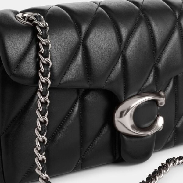 Coach Tabby Shoulder Bag 26 With Quilting Black Silver