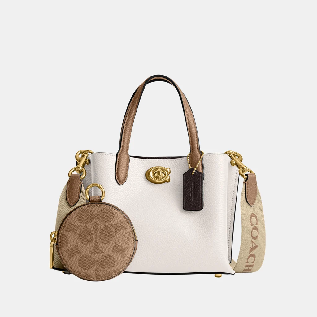 Coach Willow Tote Bag 18 Leather Chalk