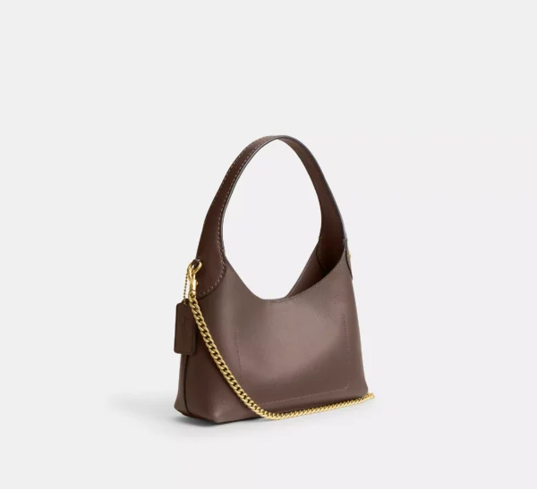 cw614_b4cbd_a3 Coach Brooklyn Shoulder Bag 23 Dark Stone