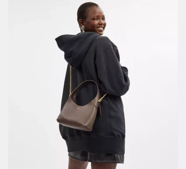 cw614_b4cbd_a62 Coach Brooklyn Shoulder Bag 23 Dark Stone
