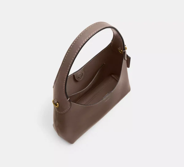 cw614_b4cbd_a8 Coach Brooklyn Shoulder Bag 23 Dark Stone
