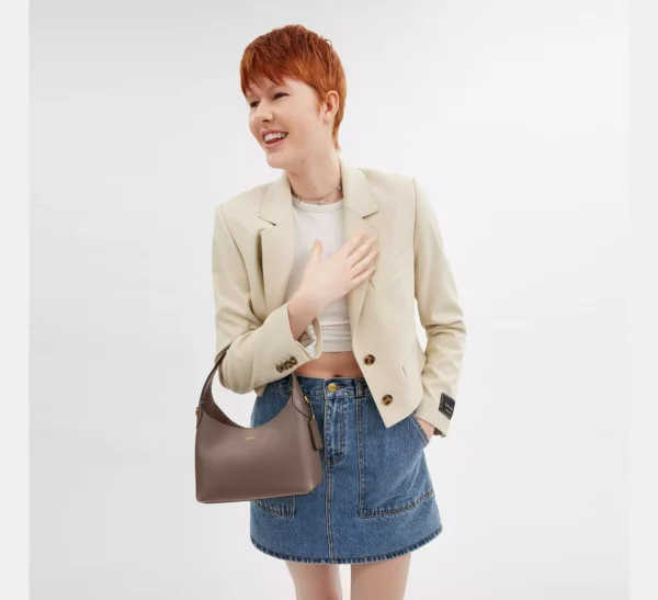 cw614_b4cbd_a92 Coach Brooklyn Shoulder Bag 23 Dark Stone