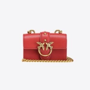 Micro Love Bag One Simply RUBI RED-ANTIQUE GOLD