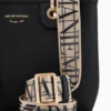 Emporio Armani Small MyEA shopper bag with deer print Deep Black
