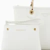 Emporio Armani Small MyEA shopper bag with deer print White Logo