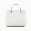 Emporio Armani Small MyEA shopper bag with deer print White Logo