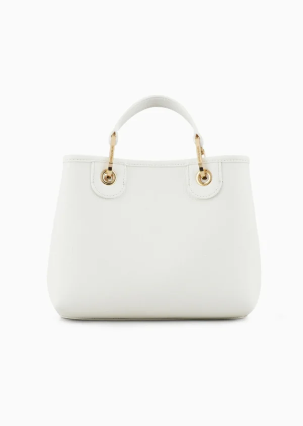 Emporio Armani Small MyEA shopper bag with deer print White Logo