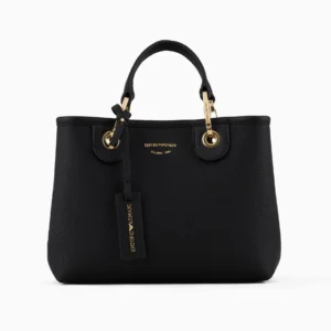Small MyEA shopper bag with deer print Deep Black