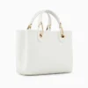 Emporio Armani Small MyEA shopper bag with deer print White Logo