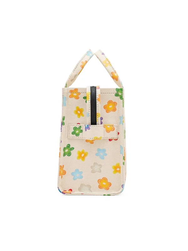 0400022768975_WHITEMULTI_A4 THE MARC JACOBS Wild Daisy CANVAS MEDIUM TOTE BAG