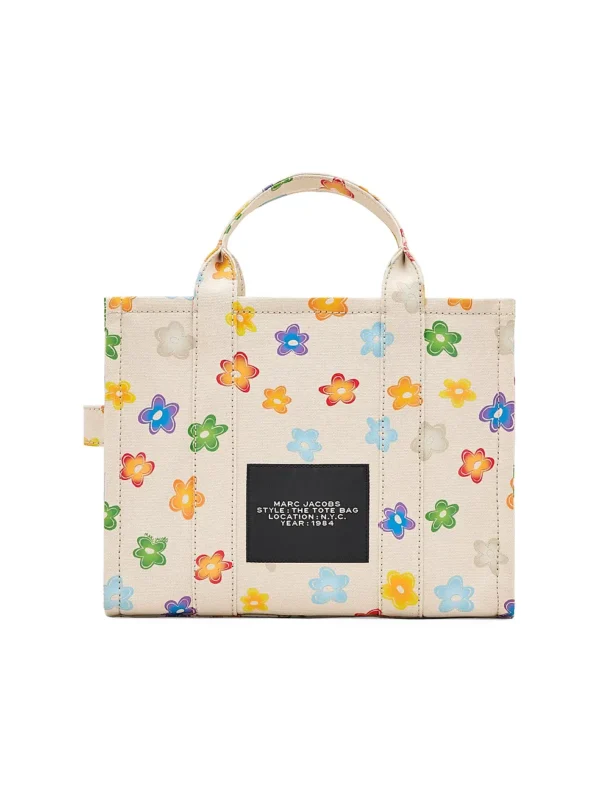 0400022768975_WHITEMULTI_A5 THE MARC JACOBS Wild Daisy CANVAS MEDIUM TOTE BAG
