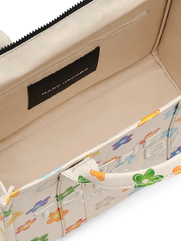 0400022768975_WHITEMULTI_A7 THE MARC JACOBS Wild Daisy CANVAS MEDIUM TOTE BAG