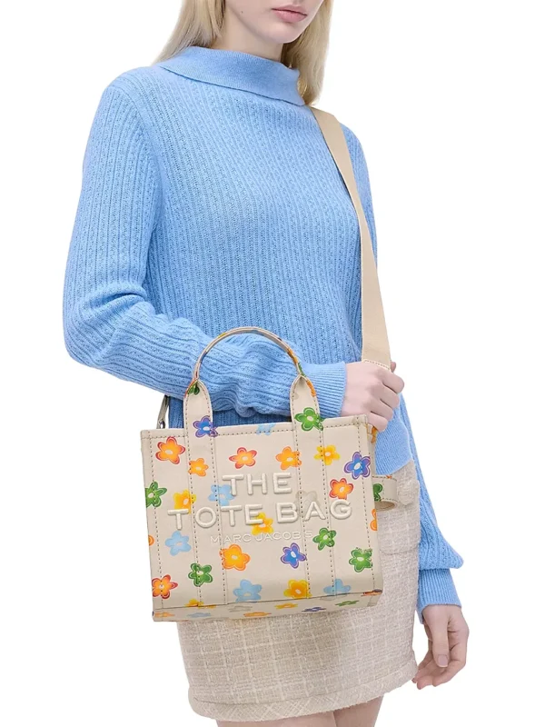 THE MARC JACOBS Wild Daisy CANVAS SMALL TOTE BAG