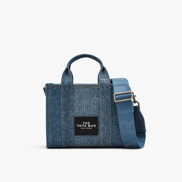 The Marc Jacobs Crystal Canvas Small Tote Bag crystal Denim