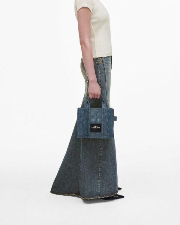 The Marc Jacobs Crystal Canvas Small Tote Bag crystal Denim