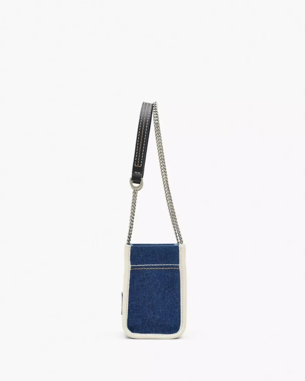The Marc Jacobs Denim Chain Crossbody Tote Bag Dark Wash