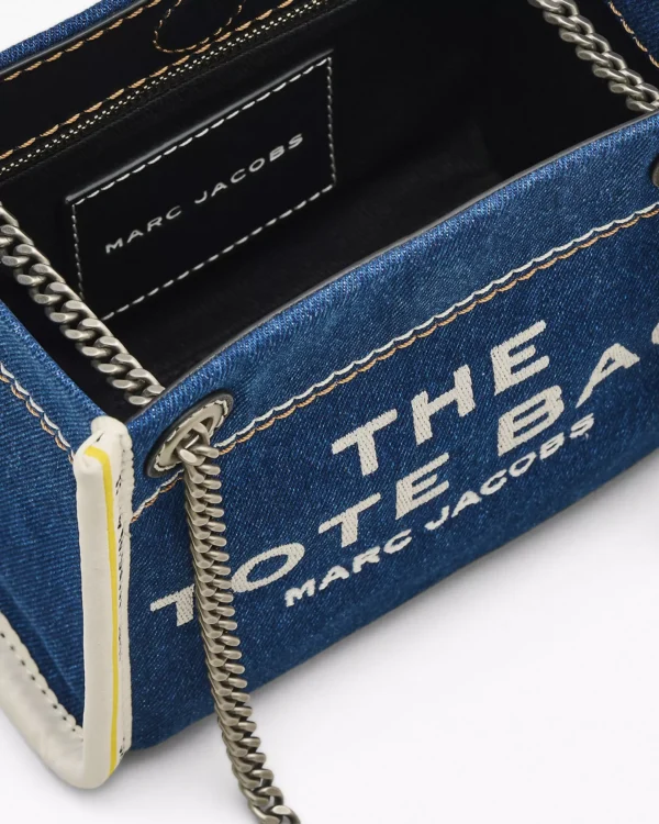 The Marc Jacobs Denim Chain Crossbody Tote Bag Dark Wash