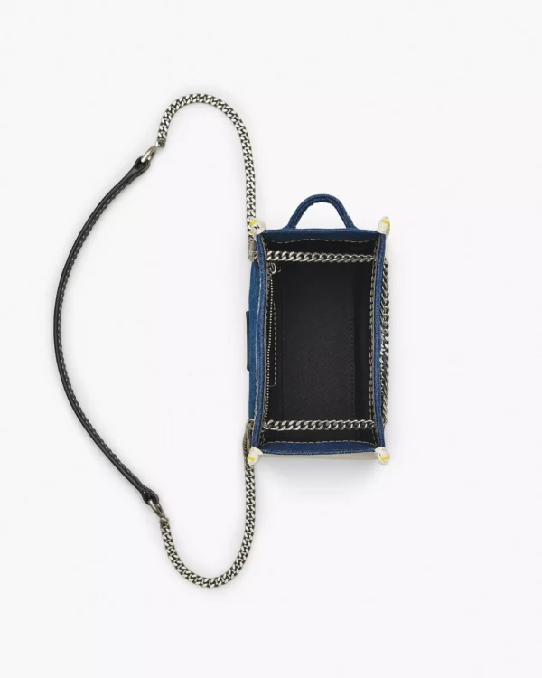 The Marc Jacobs Denim Chain Crossbody Tote Bag Dark Wash