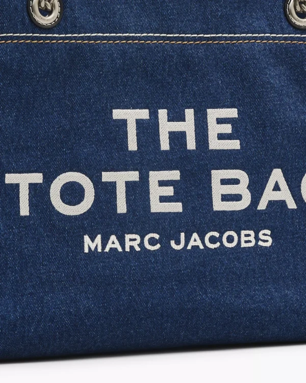 THE MARC JACOBS DENIM CHAIN MEDIUM TOTE BAG Dark Wash
