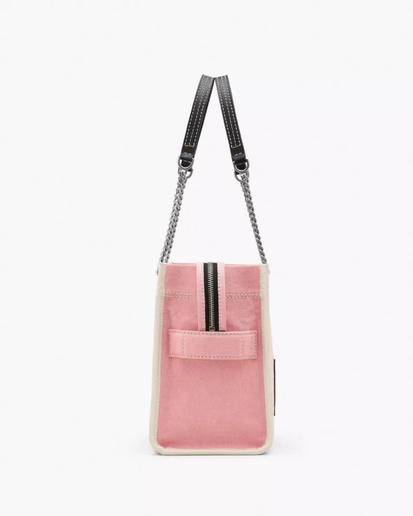 THE MARC JACOBS DENIM CHAIN MEDIUM TOTE BAG Ribbon Pink