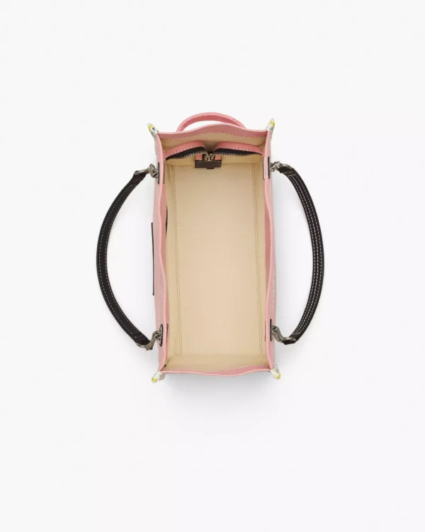 THE MARC JACOBS DENIM CHAIN MEDIUM TOTE BAG Ribbon Pink