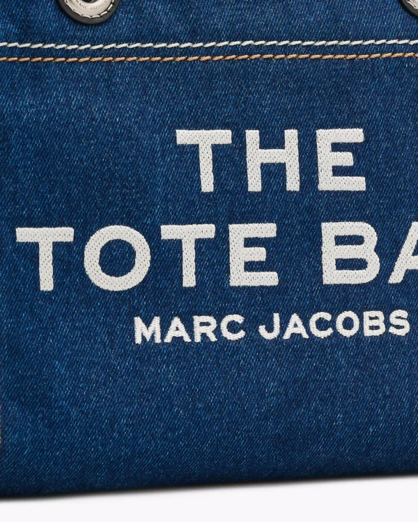 THE MARC JACOBS DENIM CHAIN SMALL TOTE BAG Dark Wash